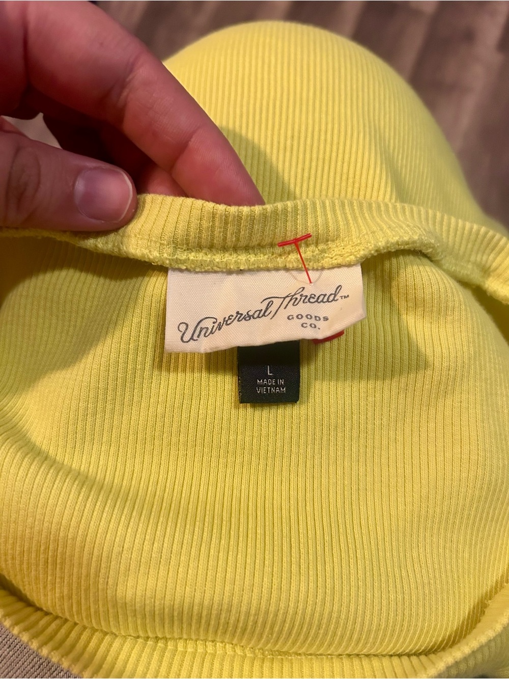 Universal Thread Yellow Ribbed Crewneck Sweater - Picture 2 of 2